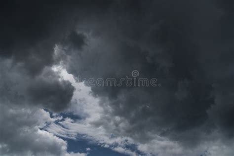 Dark Thunderstorm Clouds Rainny Landscape. Meteorology Danger Windstorm ...