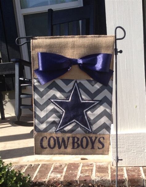 Dallas Cowboys Burlap Garden Flag by Thirdbirdboutique on Etsy