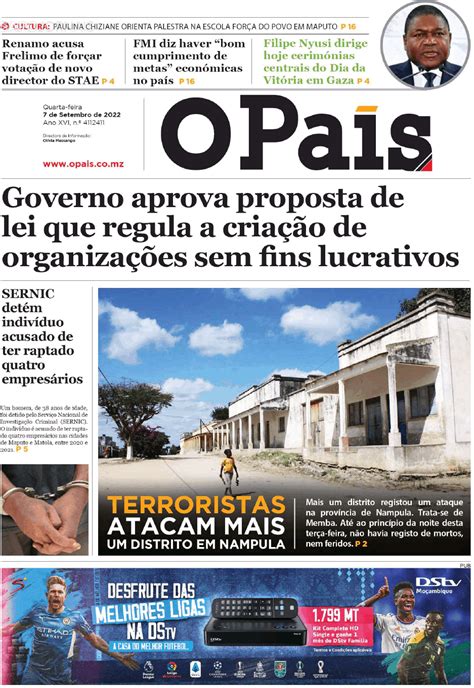 O País 7 set 2022 Jornais e Revistas SAPO pt Última hora e