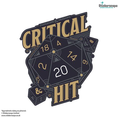 Dandd Critical Hit Wall Sticker Dandd Collection Stickerscape