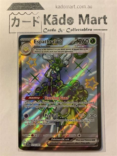 Espathra Ex Paldean Fates Shiny Full Art Ultra Rare Pokemon Tcg