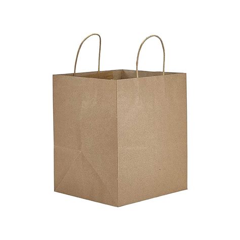 10 X 10 X 10 Kraft Twisted Handle Paper Bags 250case Canada Brown