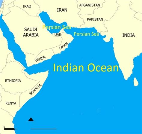 Persian Sea Map Sea Map Middle East Map Indian Ocean