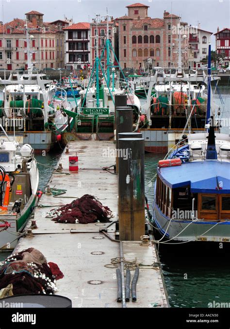 Fishing Cutter At The Fishing Port At A Rainy Day In St Jean De Luz