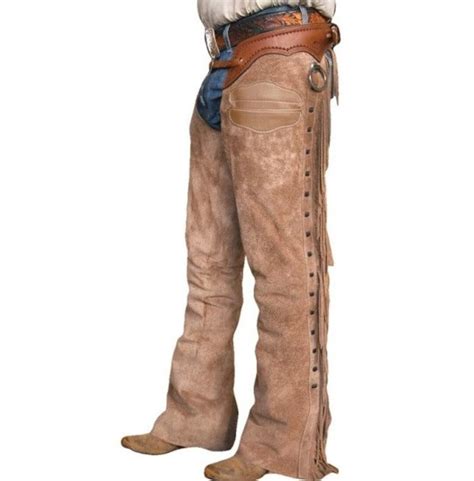 Native American Cowboy Style Suede Leather Chap Rodeo Chap Mountain Men