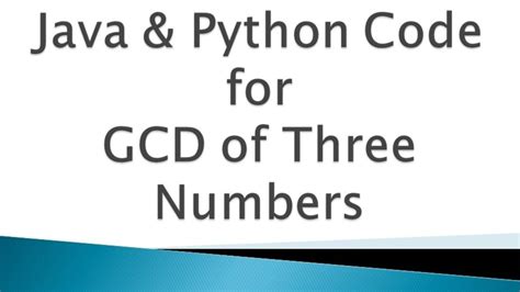 Gcd Of Three Numbers Logic Building Problems Placement Questions