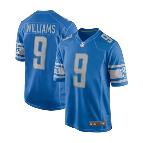 Detroit Lions Williams #9 Home Game Jersey - Vintage Detroit Collection