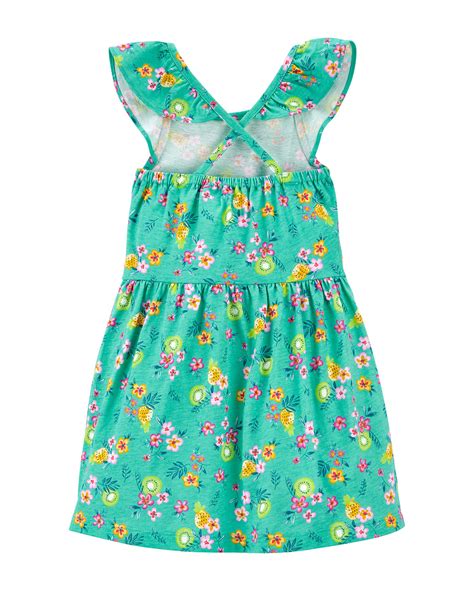 Riachuelo Vestido Curto Infantil Carter S Babadinhos Floral Verde