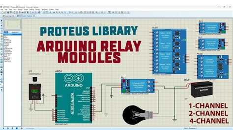 Arduino Relay Modules Proteus Library Youtube