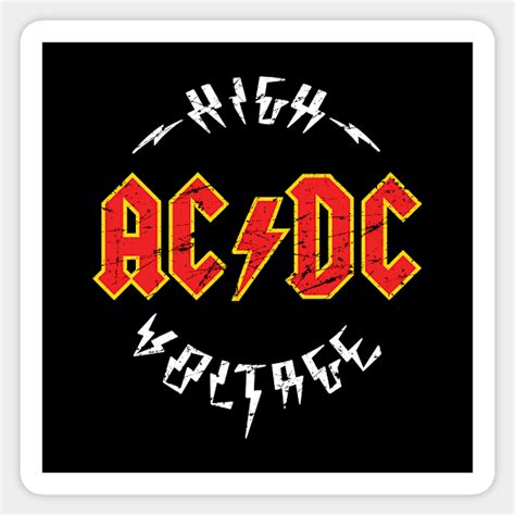 AC DC High Voltage - Ac Dc - Sticker | TeePublic