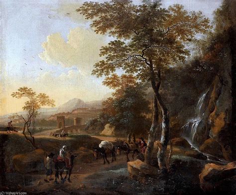 Artwork Replica Landscape With Cattle And Figures By Jan Both