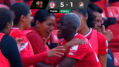 Resumen Infernal goleada propina Toluca a Atlético de San Luis TUDN