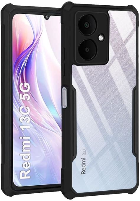 TheGiftKart Crystal Clear Mi Redmi 13C 5G Poco M6 5G Back Cover Case