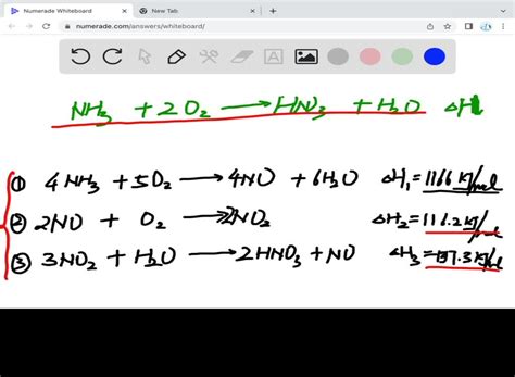 Solved Consider The Following Chemical Reaction Nh G O G