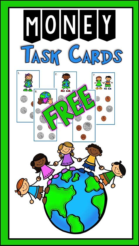 Earth Day Freebie Counting Money Task Cards Second Grade Math