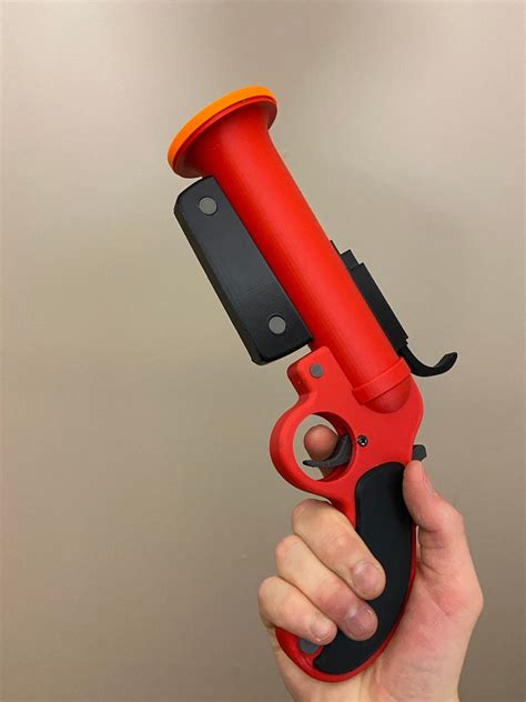 Pyro Flare Gun Prop Functional Trigger Tf2 Etsy