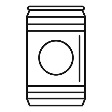 Natural Soda Tin Can Icon Outline Style Vector Art At Vecteezy