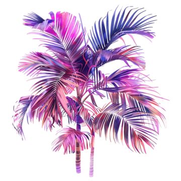 Tropical Palm Tree With Purple And Pink Leaves Palm Tree Purple Pink