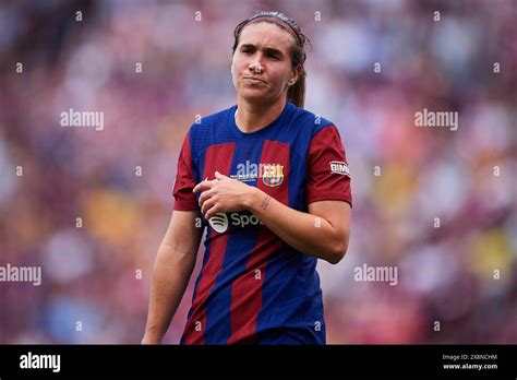 Mariona Caldentey Of Fc Barcelona Looks On During The Uefa Women S