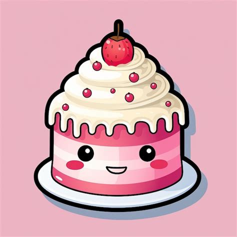 Premium Vector Birthday Cake Sticker