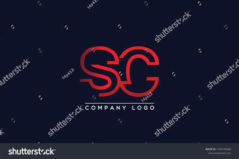 Creative Letters Sc Logo Design Vector Stock Vector Royalty Free