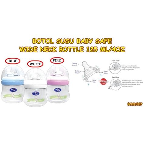 Jual Luckybs Botol Susu Baby Safe Wide Neck Bottle Ml Isi Wn