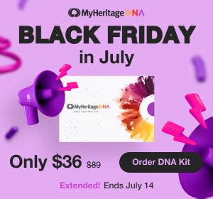 Myheritage Black Friday In July Dna Sale Genealogy Bargains