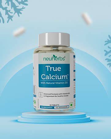 Neuherbs True Calcium Mg Supplement For Men Women With Plant