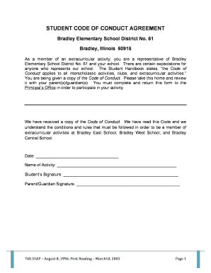 Code Of Conduct Agreement Fill And Sign Printable Template Online