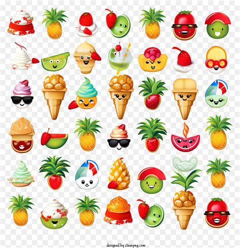 Emoji Smiley Faces Frutas Png Transparente Grátis