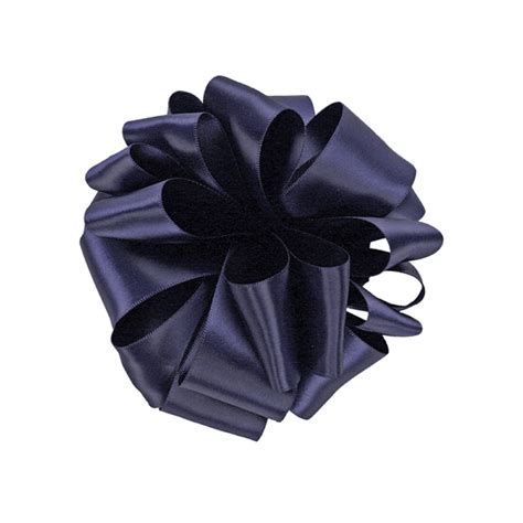 Navy Blue Double Faced Satin Ribbon In Enviropackaging