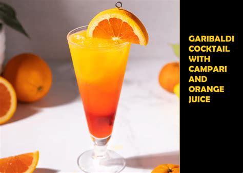 Garibaldi Cocktail With Campari And Orange Juice Birthday Stock