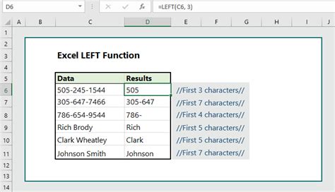 Excel Left Function Practical Examples Wikitekkee