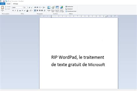 microsoft dit adieu  wordpad son mythique traitement de texte