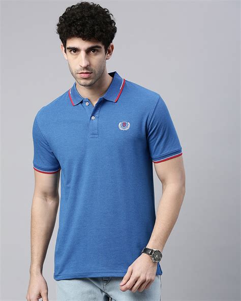 Buy Men's Blue Polo T-shirt Online at Bewakoof