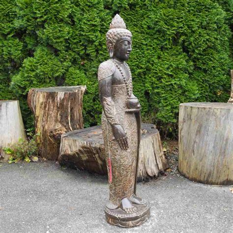 Edler Stehender Medizin Buddha Fluss Stein 131 Cm Terra Et Ars