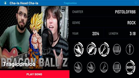 Dragon Ball Z Cha La Head Cha La Tragicômico Rock Band Yarg Clone Hero Ghwtde Beta