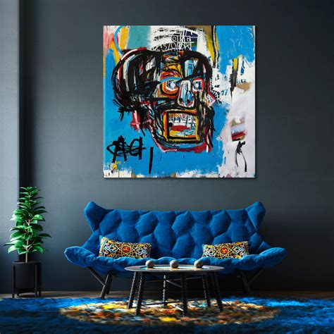 SKULL BY BASQUIAT Canvas Print Wall Art Affordable Home Decor – Artesty.com