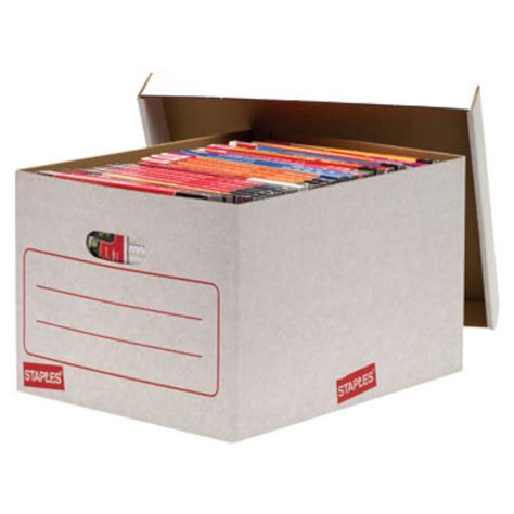 Staples Storage Box White 326 X 253 X 396 Mm Package 10 Each Staples®