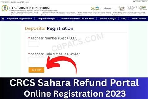 Sahara Refund Portal Apply Login Mocrefund Crcs Gov In