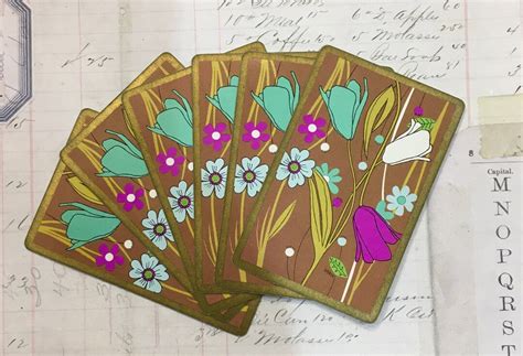 Mod Cards / 6 Vintage Retro MOD Cards Purple Single Floral - Etsy