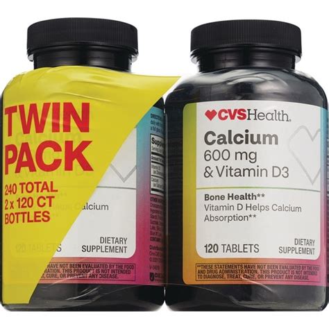 Cvs Health Twinpack Calcium And Vitamin D3 240 Ct