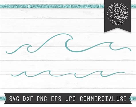 Wave Svg File Instant Download Wave Cut File For Cricut Etsy