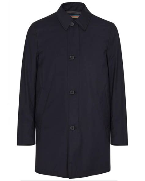 Paul Smith Layered Wool Coat In Blue For Men Lyst