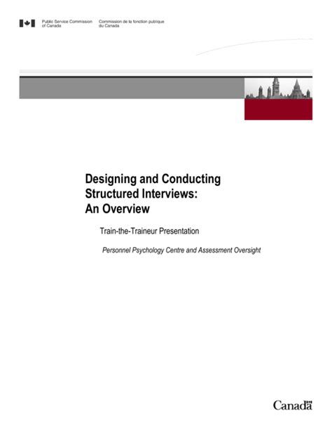 Designing And Conducting Structured Interviews An Overview