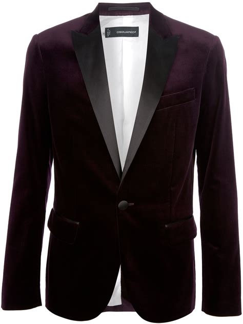 Lyst Dsquared² Velvet Evening Jacket In Purple For Men