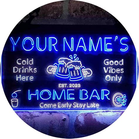 Amazon.com : Personalized Bar Neon Sign, Bar Neon Sign Custom, Bar LED ...