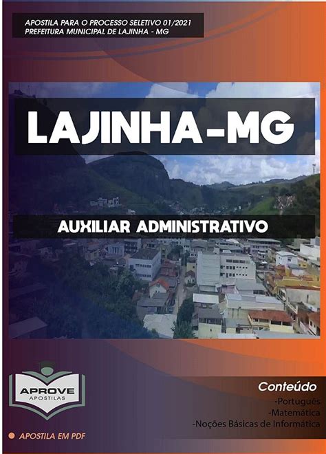 Apostila Lajinha Mg Auxiliar Administrativo Aprove Apostilas