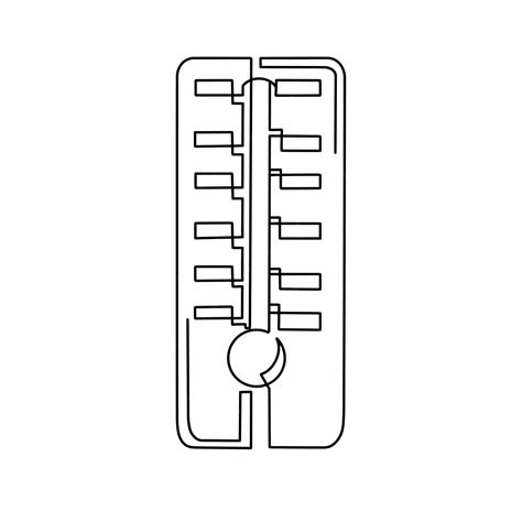 Premium Vector Vector Continuous One Line Thermometer Illustration