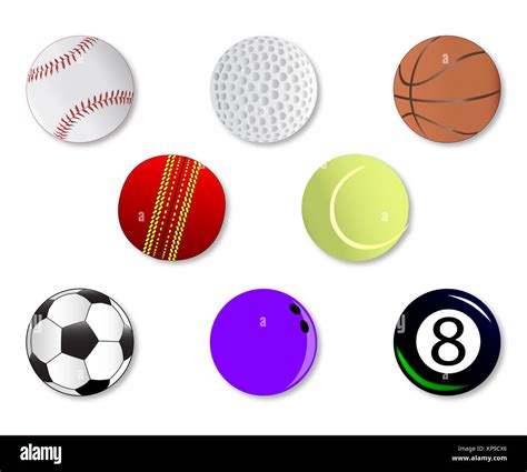 Sport Ball Icons Stock Photo Alamy